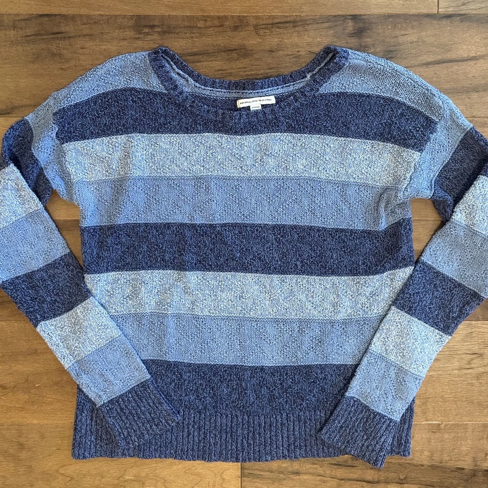 Blue Striped American Eagle Sweater Size S